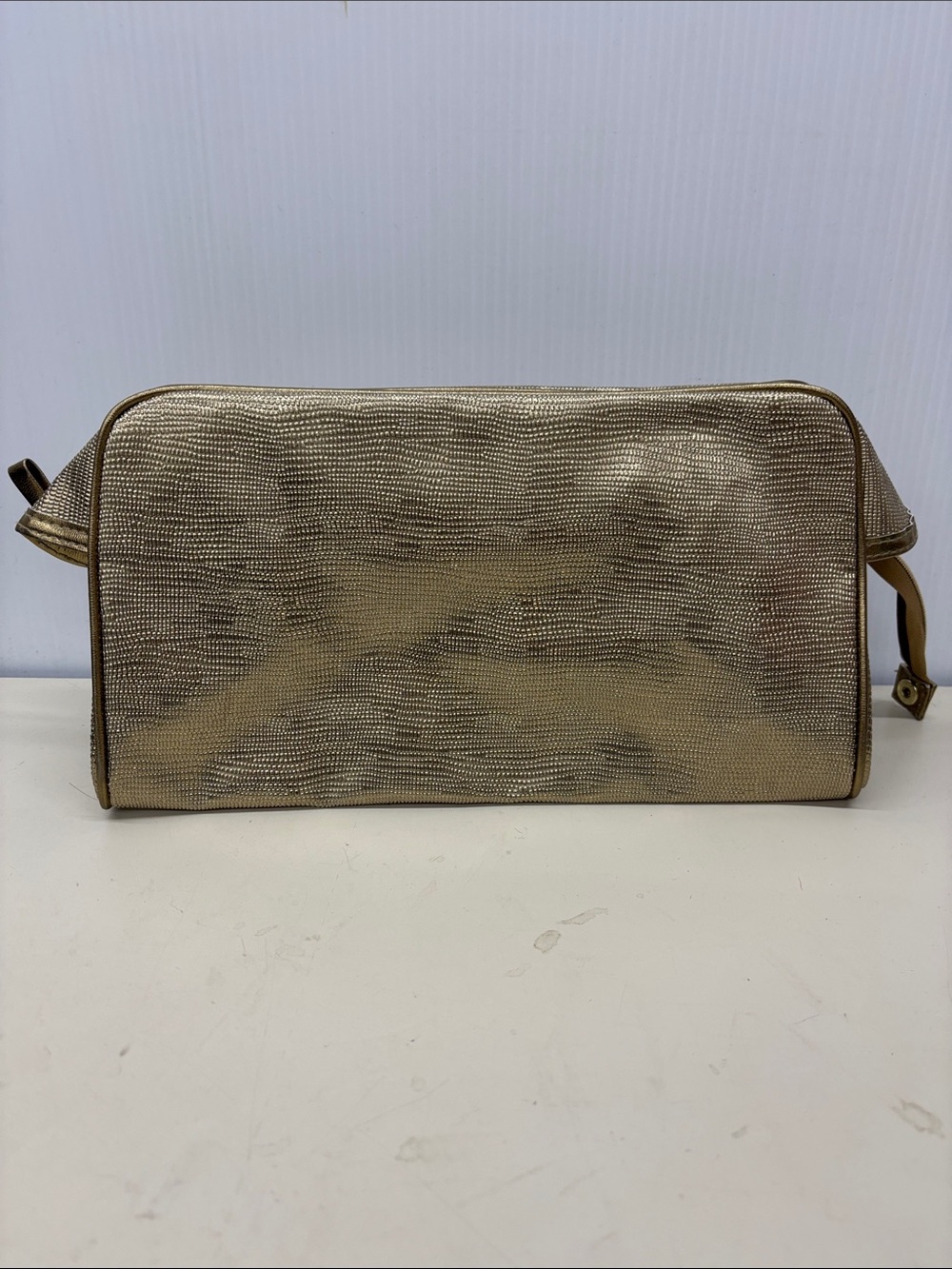Lancôme Women’s Metallic Gold Travel Mini Bag